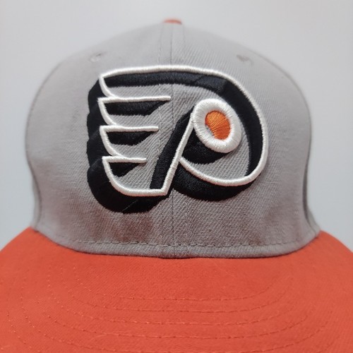 Philadelphia Flyers Embroidered 3D New Era 59fifty Fitted 7 Hat Gray & Orange - Picture 4 of 17