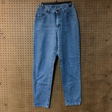 Lee Women Jeans Medium Wash Straight Leg Denim Pants 8 M VtG 90s Mom High Rise
