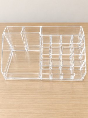 Transparenter Acryl Make-up-Organizer mit mehreren Fächern, wiederverwendbar