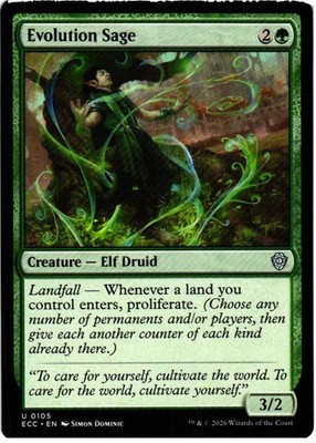 Evolution Sage 105 UC Commander: Lorwyn Eclipsed NM MTG