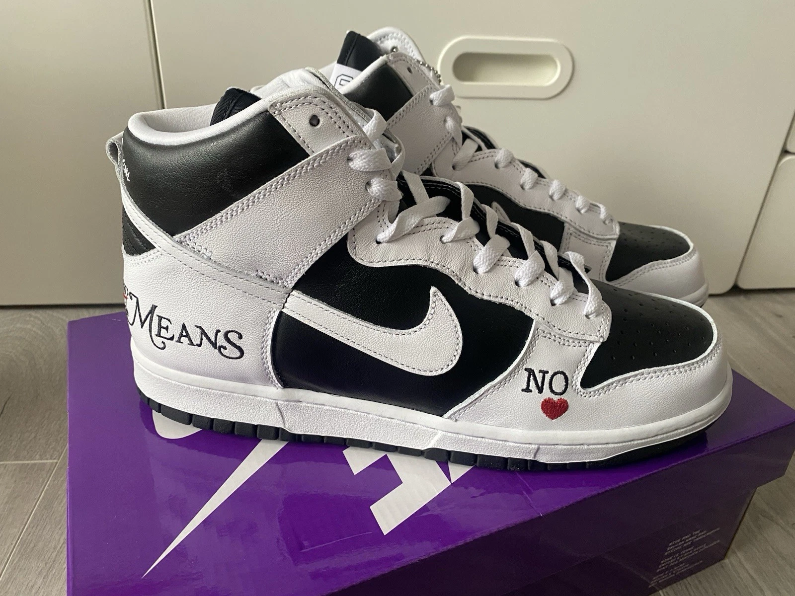 Nike Dunk High SB x Supreme By Any Means   Stormtrooper 2022 UK 10
