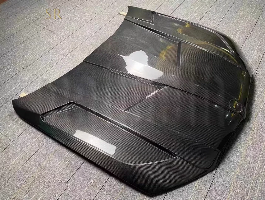 Cubierta de capó ventilada de carbono real estilo LD para BMW X5M F95 X6M F96 LCI Foto 3 de 4