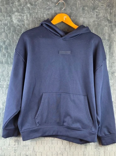 Fear of God Essentials Exclusive Hoodie Soft Dark Blue - Size Large