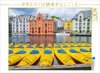 Calvendo Puzzle Kajak Boote, Alesund | 1000 Teile Lege-GrößE 64X48Cm Foto-Puzzle