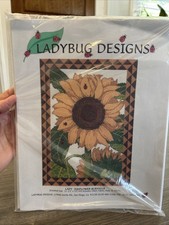Ladybug Designs Lady Sunflower Cross Stitch Kit LB95018 Finished Size 11.5 x16
