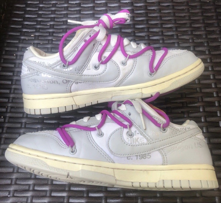 OFF WHITE X NIKE Nike Off White x Dunk Low 'Lotto 45 di 50' DM1602 101 Scarpe Uomo