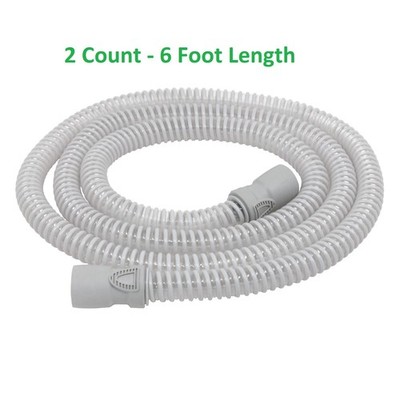 2 Pak Replacement CPAP Flexible Hose 6' CPAP Tubing 6 Foot 22mm Cuffs