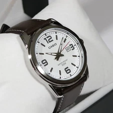 Casio Quartz Stainless Steel White Dial Men's Watch MTP-1314PL-7AVEF