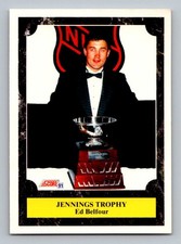 #433 1991-92 Score Ed Belfour (Jennings Trophy) Chicago Blackhawks
