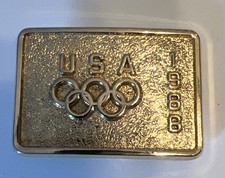 Olympics USA 1988 Belt Buckle Sports Collectible Vintage B-K Phoenix AZ USA Made