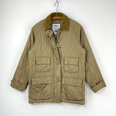 Barbour Alexachung Myrtle Quilted Jacket Womens Beige Brown