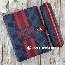Coach Varsity Notebook  Pencil Case In Signature Canvas With Coach Graphic