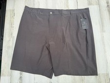 NWT PGA Tour Mens Size 50 Gray Stretch Polyester Performance Shorts Golf