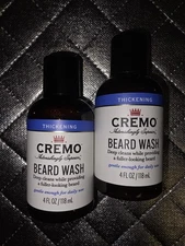 CREMO Thickening Beard Wash• Astonishingly Superior• 4 FL oz Lot Of 2