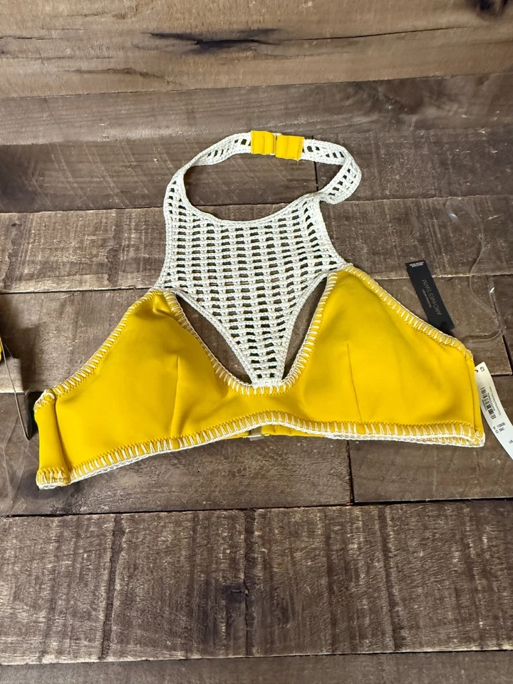 ⚡️Biquíni de natação Victoria's Secret crochê duas peças parte superior M parte inferior NOVO⚡️ - Imagem 2 de 4