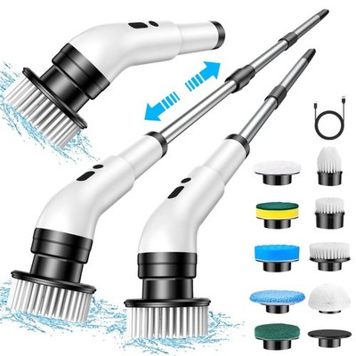 9 in 1 Turbo Scrub Elektrische Akku-Reinigungsbürste 360°Spin Reinigung Scrubber