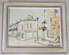 Original Oil Painting on Board - Terrace House Sydney Paddington Signed Framed