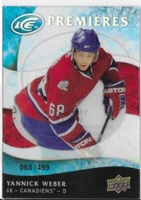 2009-10 Upper Deck Ice YANNICK WEBER Ice Premieres rookie card #147