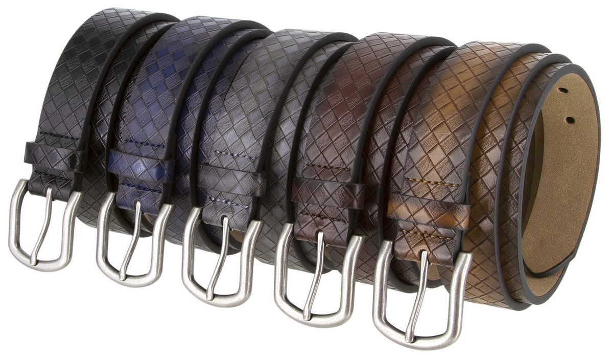 #003 NEW! FABULOUS RETRO DIAMOND BUCKLE CLASSIC FAUX LEATHER BELT Women main image 2