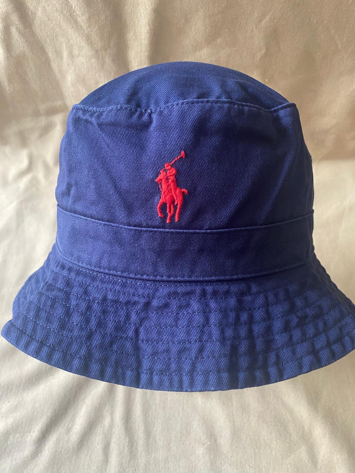 PONY Polo Rallph Lauren cappello a secchio classico grande e alto cotone twill XL 1XL