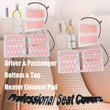 2Set Seat Bottom & Top Heater Element Pad Kit 2003-2006 For GMC Chevy Pickup SUV