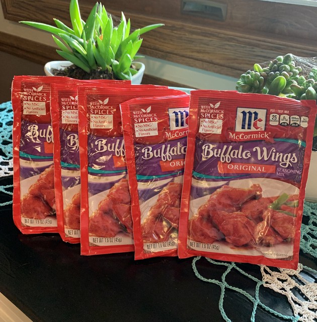 Lot of 5 packs McCormick Buffalo Wings Original Seasoning Mix 1.6 oz