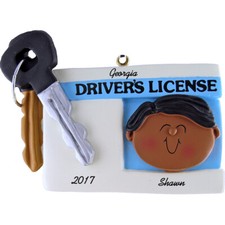 Personalized Christmas Ornament - Driver's License for Male African American