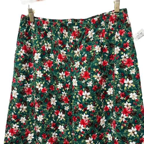 Charter Club Christmas Pajamas Set Medium Flannel Holiday Floral PJs NWT - Picture 10 of 15