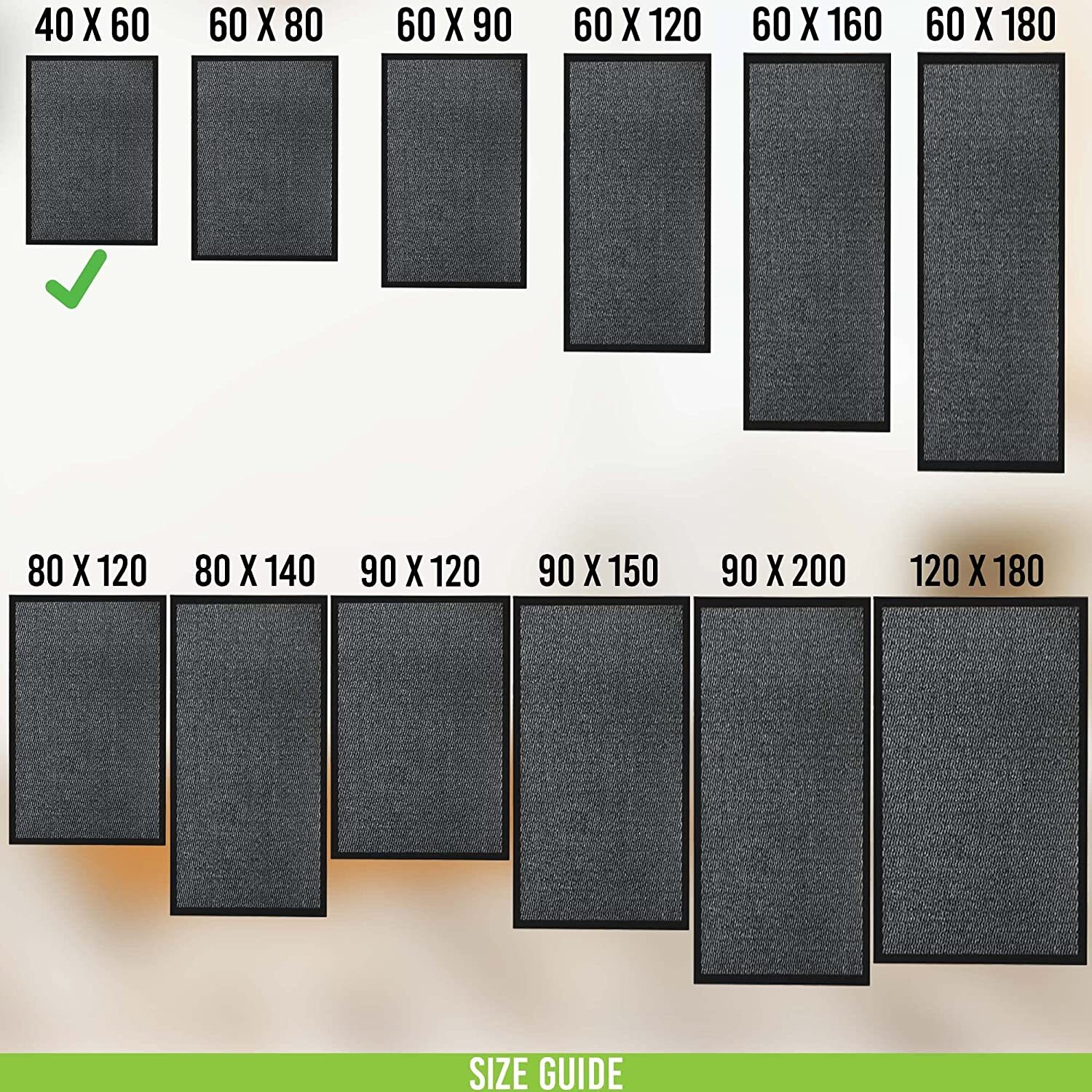 Large Heavy Duty Rubber Barrier Non Slip Door Mat Runner Rugs Indoor