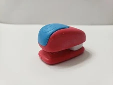 Gomu Eraserland Eraser Toy ~ Series 1 ~ Red & Blue Stapler Puzzle Eraser Toy 