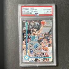 1993-94 Upperdeck #182 Calbert Cheaney Signed Card AUTO PSA Slabbed Bullets