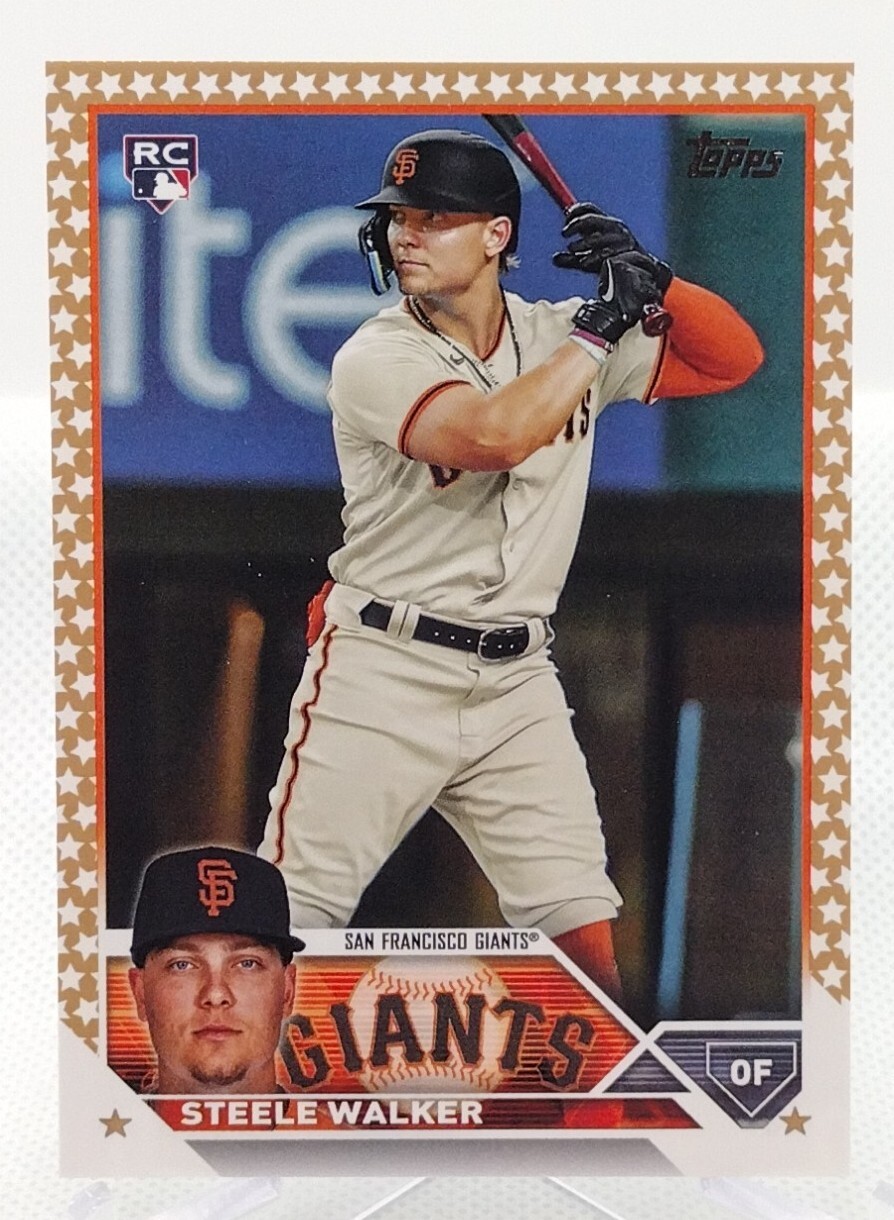 Steele Walker RC 2023 Topps Complete Set Gold Star Parallel #264 SF Giants 
