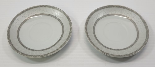 AA) Set of 2 D'Lusso Designs Espresso Saucer Demitasse Coffee Plates Gray - 第 1/10 張圖片