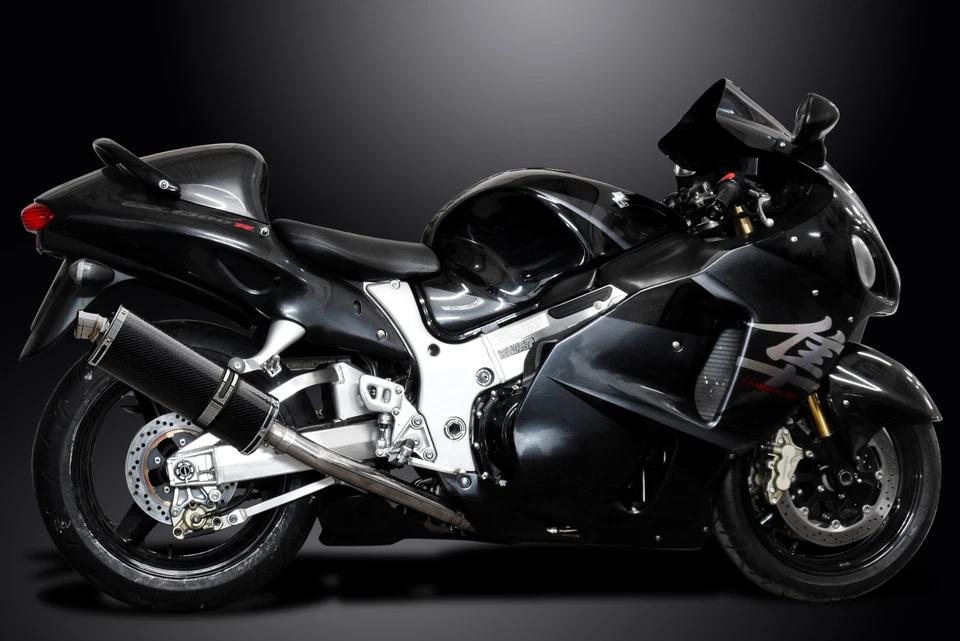 Silenciador de carbono ovalado 4-1 14" escape completo Suzuki GSX1300R Hayabusa 1999-2007 Foto 4 de 4