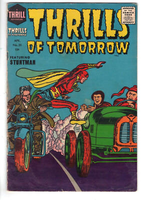 THRILLS OF TOMORROW #20 (1955) - GRADE 5.0 - 1ST COMICS CODE SEAL STUNTMAN