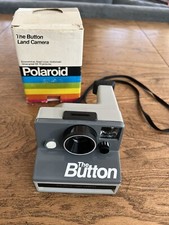 Vintage Polaroid The Button Instant Land Camera SX-70 With Box and manual