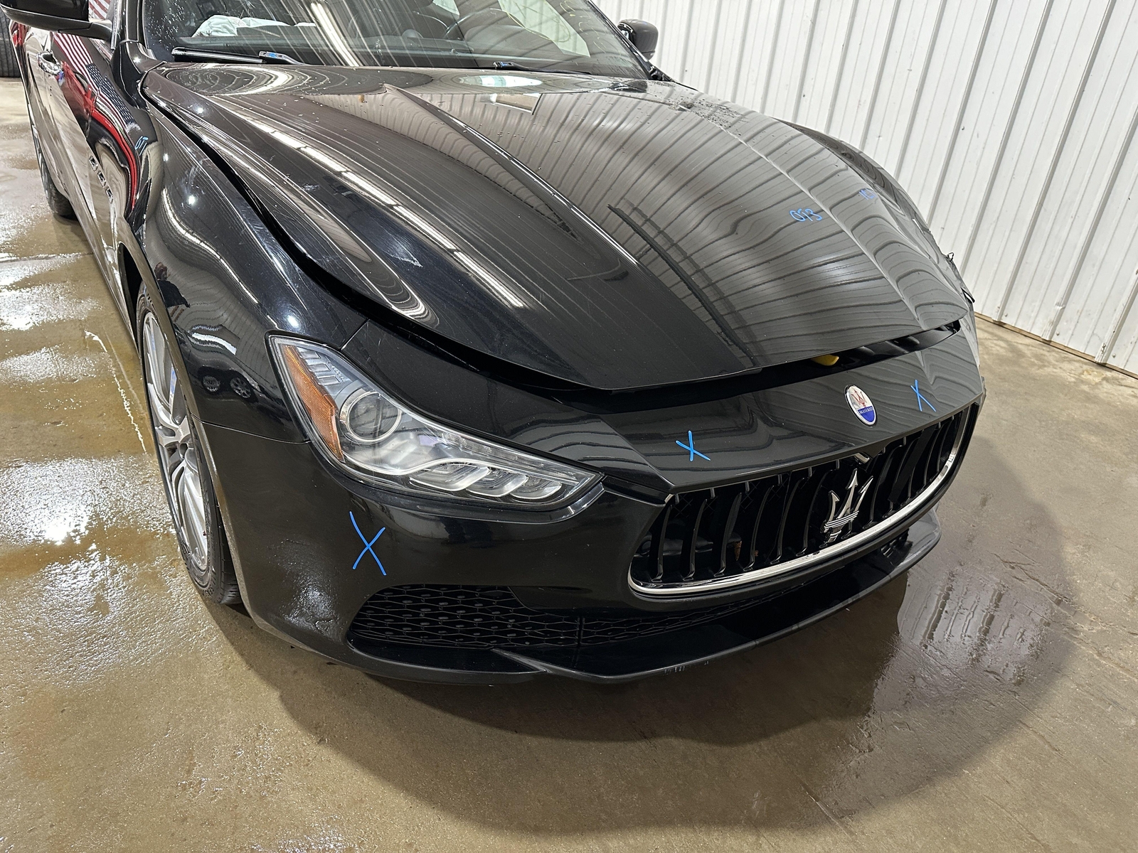 16 MASERATI GHIBLI FRONT HOOD PANEL BONNET W/ HINGES NERO VR./BLACK 820/A