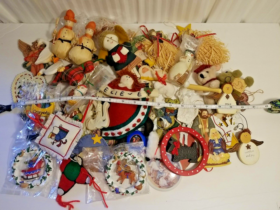 Huge Lot Vintage Christmas Tree Ornament Collection 5 Lb Holiday