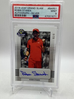 2018 Leaf Grand Slam Tennis Silver Auto /20 Robin Stanek PSA 9 | eBay