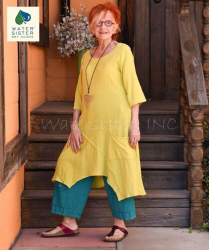WATERSISTER Cotton Gauze TANGO TUNIC Long Top 1(S/M) 2(L/XL) 3(1X) oh my COLORS - Picture 2 of 42
