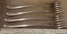 4 Cocktail Forks Oneidacraft Deluxe Shasta Stainless