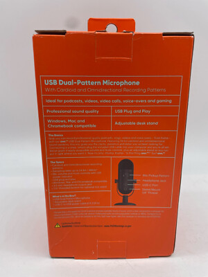 Surf Onn- USB- Dual-Pattern Microphone #100098039 for sale online  