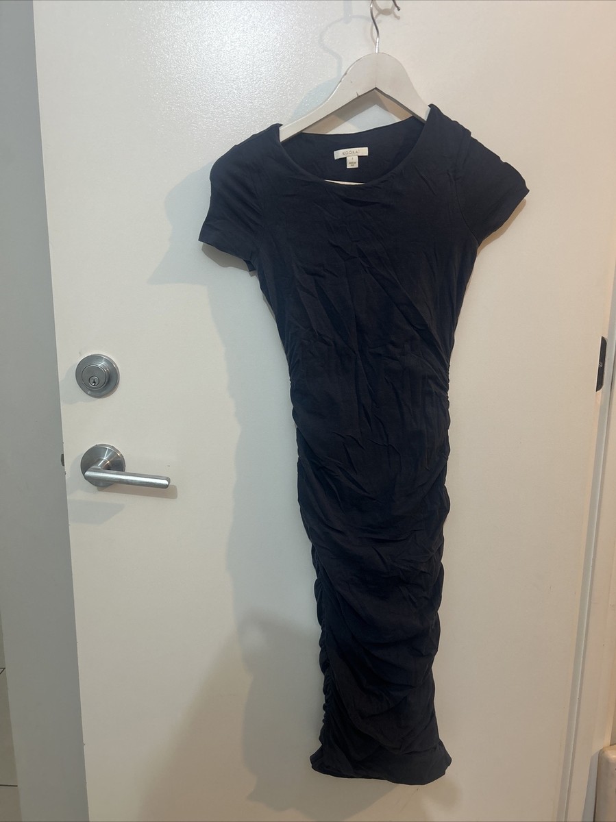 kookai t shirt midi dress sz navy blue colour (f50 Australia