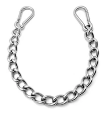 12 inches Stainless Steel Horse Curb Chain with Clips Tom Thumb Snaffle Chain