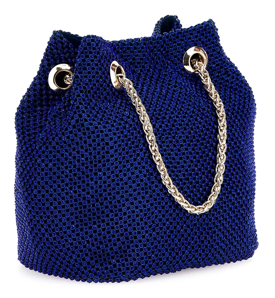 GUESS Zalina Pouch Abendtasche Umhängetasche Tasche Sapphire blau dunkelblau Neu - Bild 2 von 3