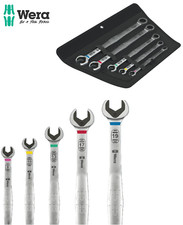 Wera JOKER 6007 Long Metric Combination Ratchet Open Ended Spanners, All Sizes