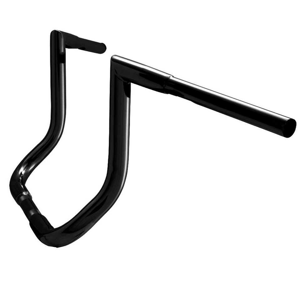 Kit de barra de cabezal de tarro 1 1/4" negro 12" Harley Electra Street Glide 2008-2013 sin ABS Foto 2 de 3