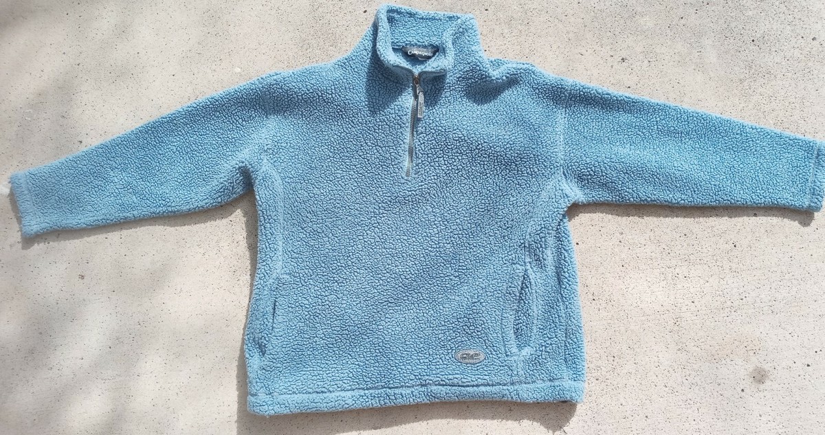 F.LLI Campagnolo light blue fleece 1/4 zip pullover jacket size 48