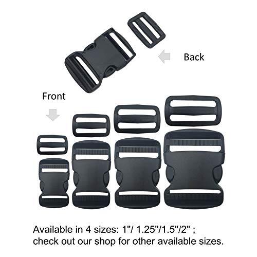 Tri Guide Slide 10 Set 1 Inch Quick Release Buckles and Tri-Glide Slides for Luggage ...