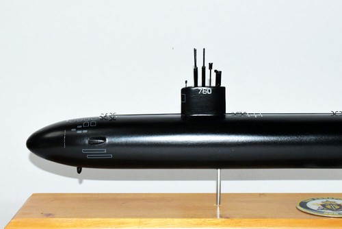 USS Annapolis SSN-760 (Black Hull) Submarine Model,Navy,Scale Model,Mahogany,20 - Picture 5 of 5